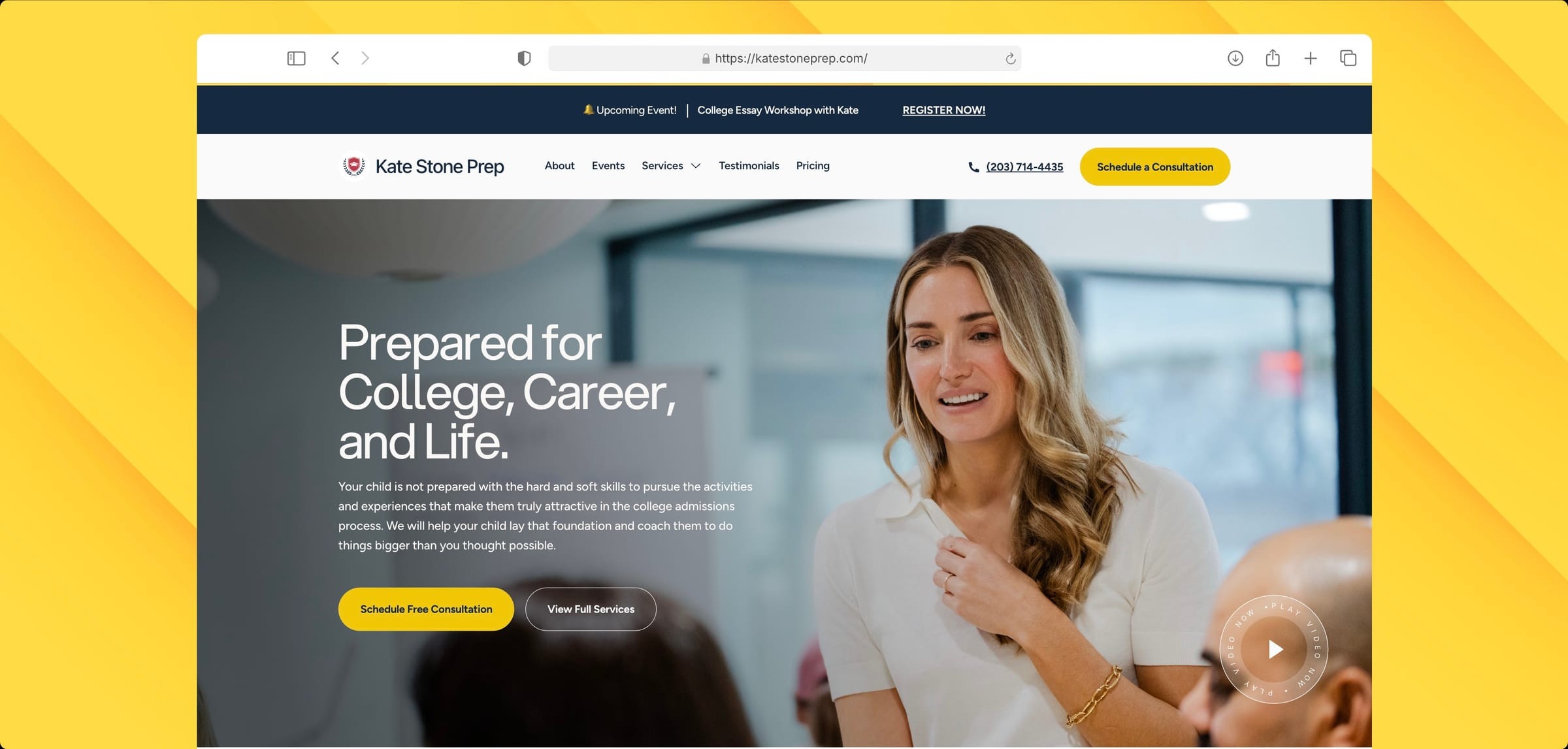 The Kate Stone Prep homepage: Prepared for College, Career, and Life.