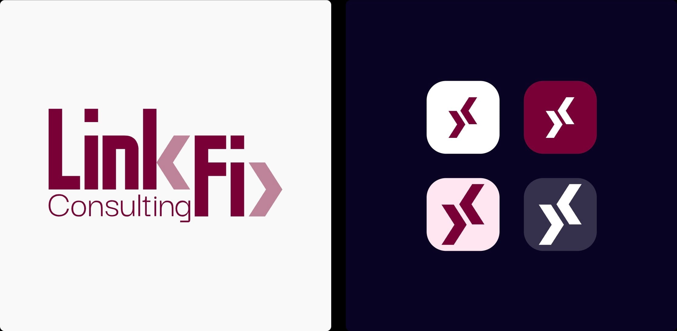The LinkFi Consulting logo and app icons