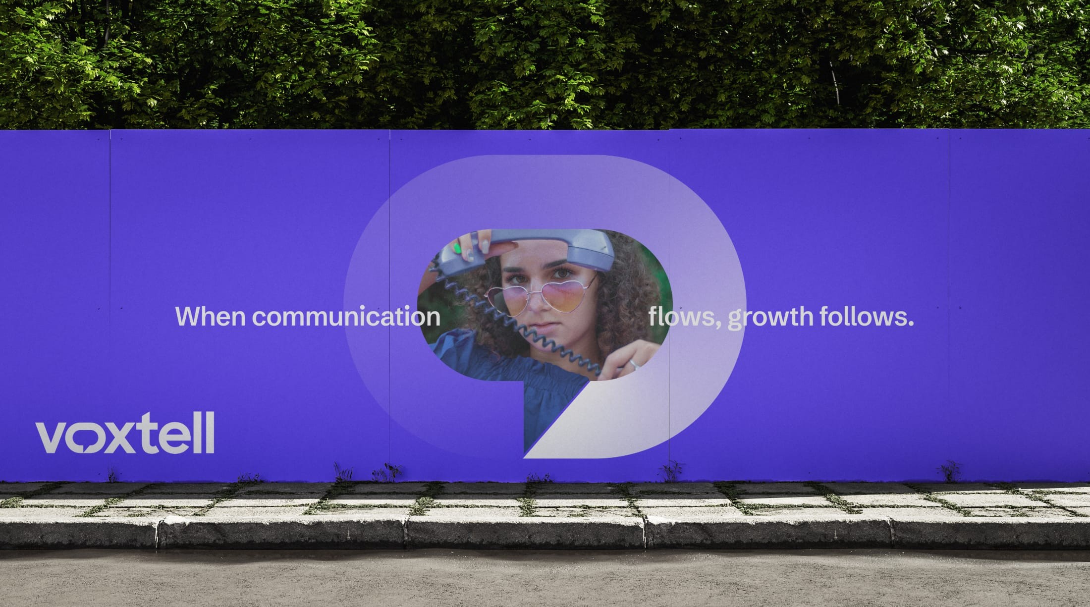Voxtell launch billboard: When communication flows, growth follows