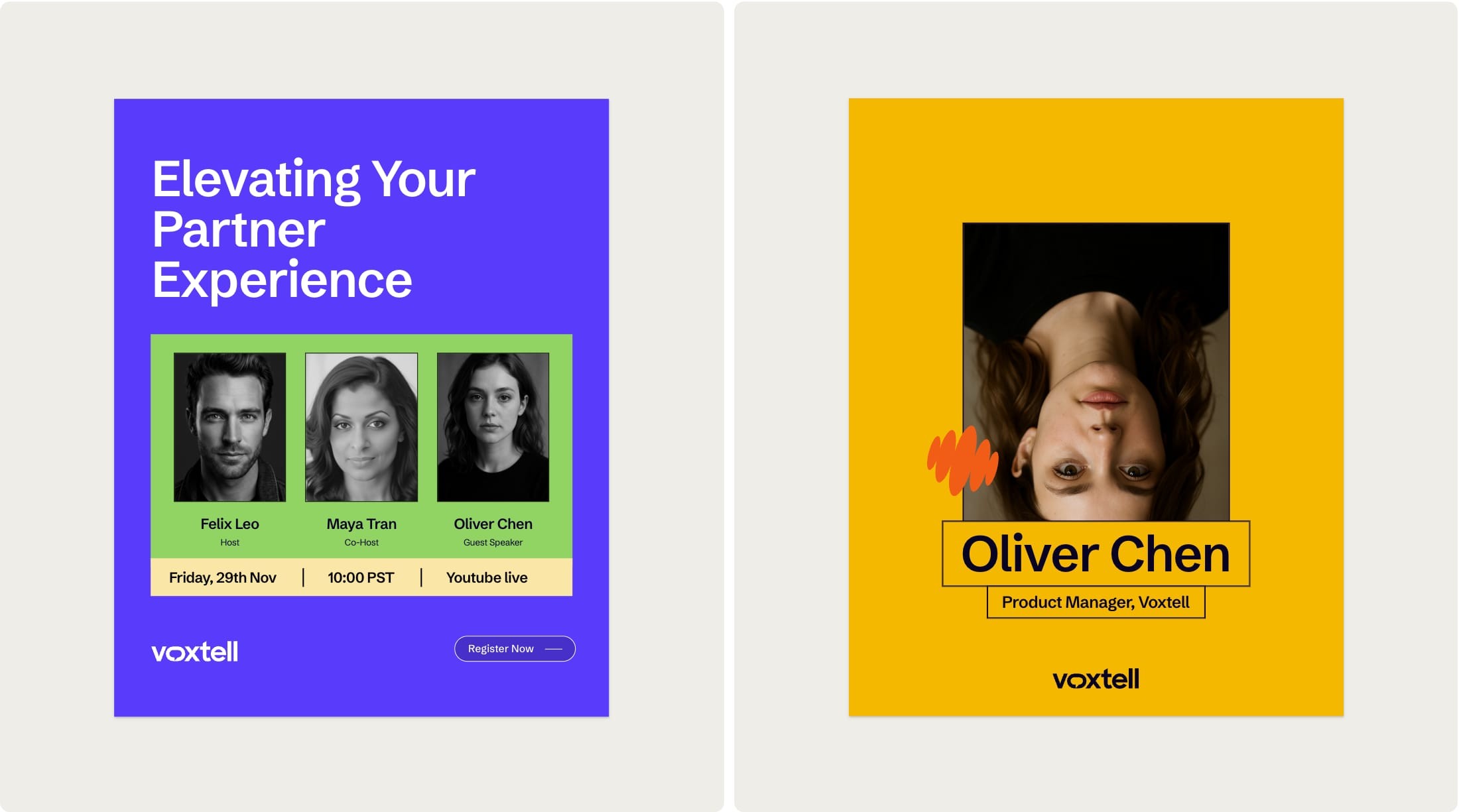 Event posts: “Elevating your partner experience” and a speaker card