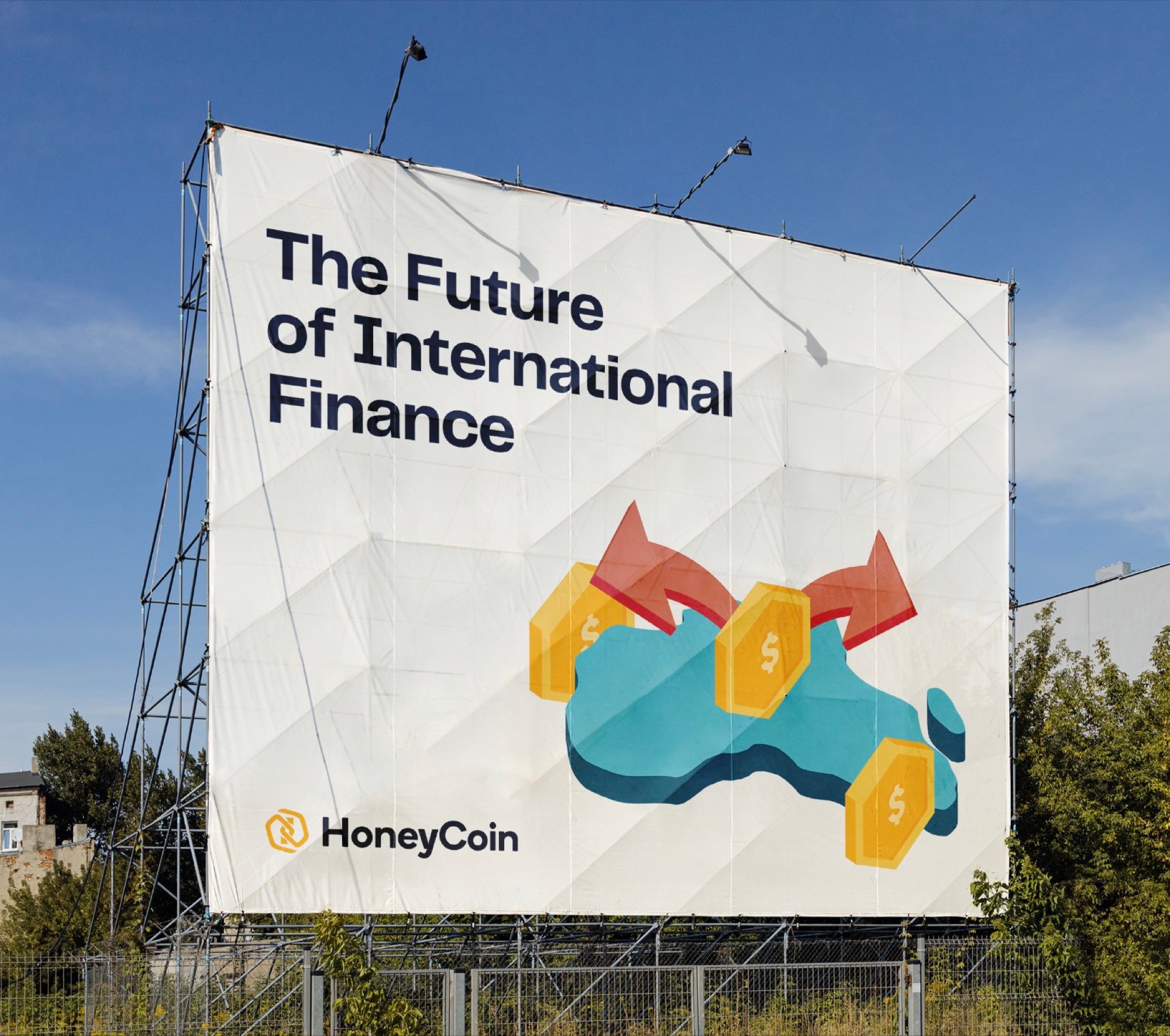 Honeycoin billboard: The Future of International Finance