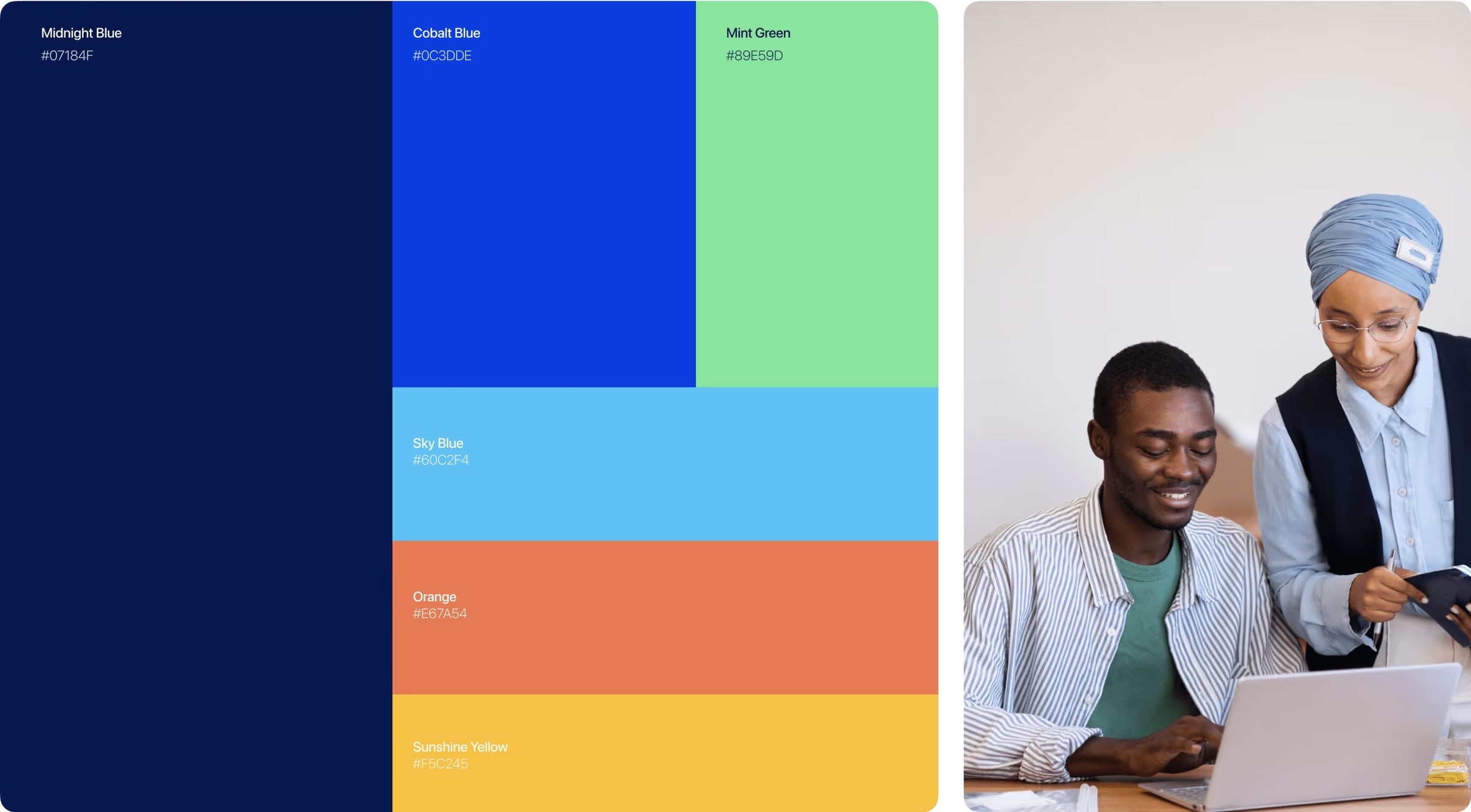 The Idara wordmark, star icon and colour palette