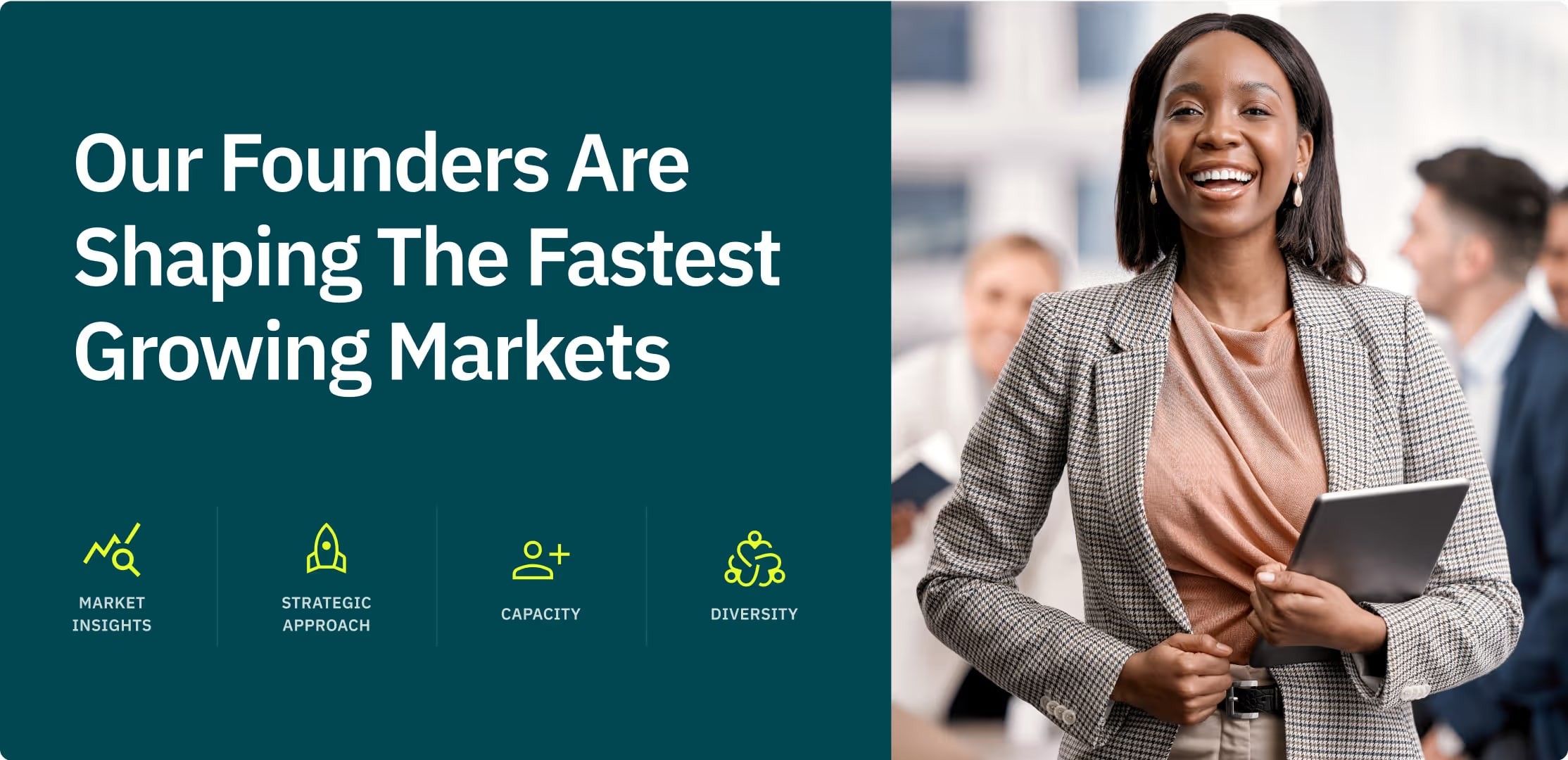 “Our founders are shaping the fastest growing markets” ad