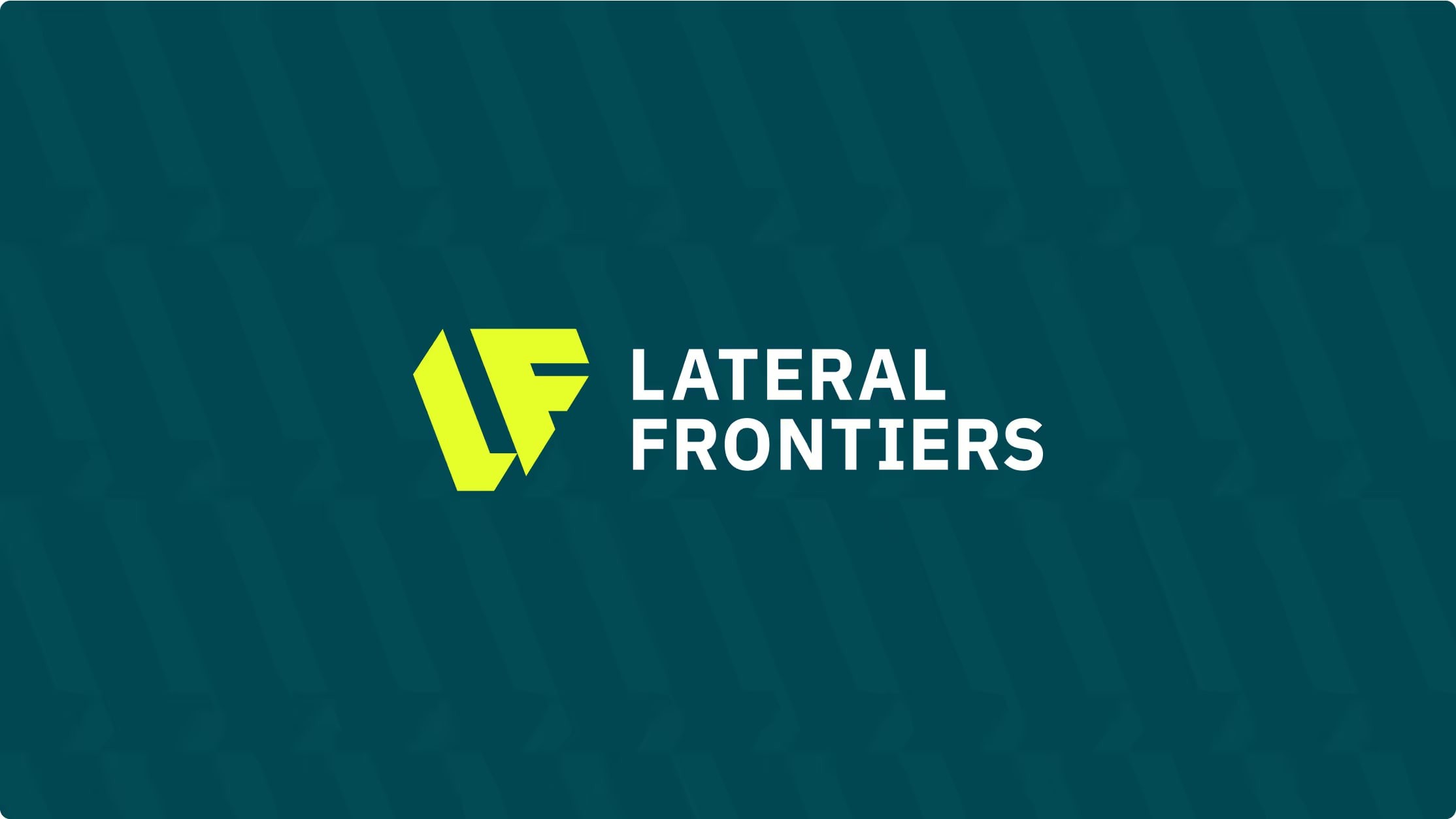 Lateral Frontiers logo on deep teal