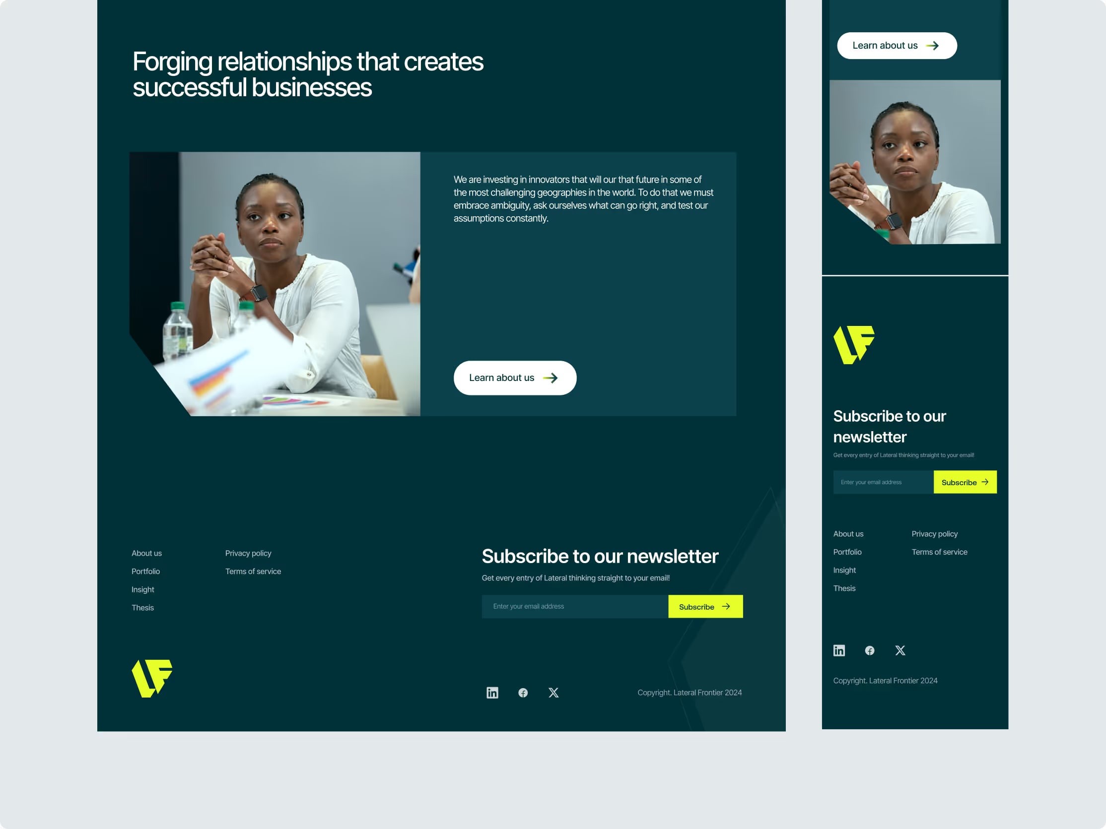 Newsletter sign-up section