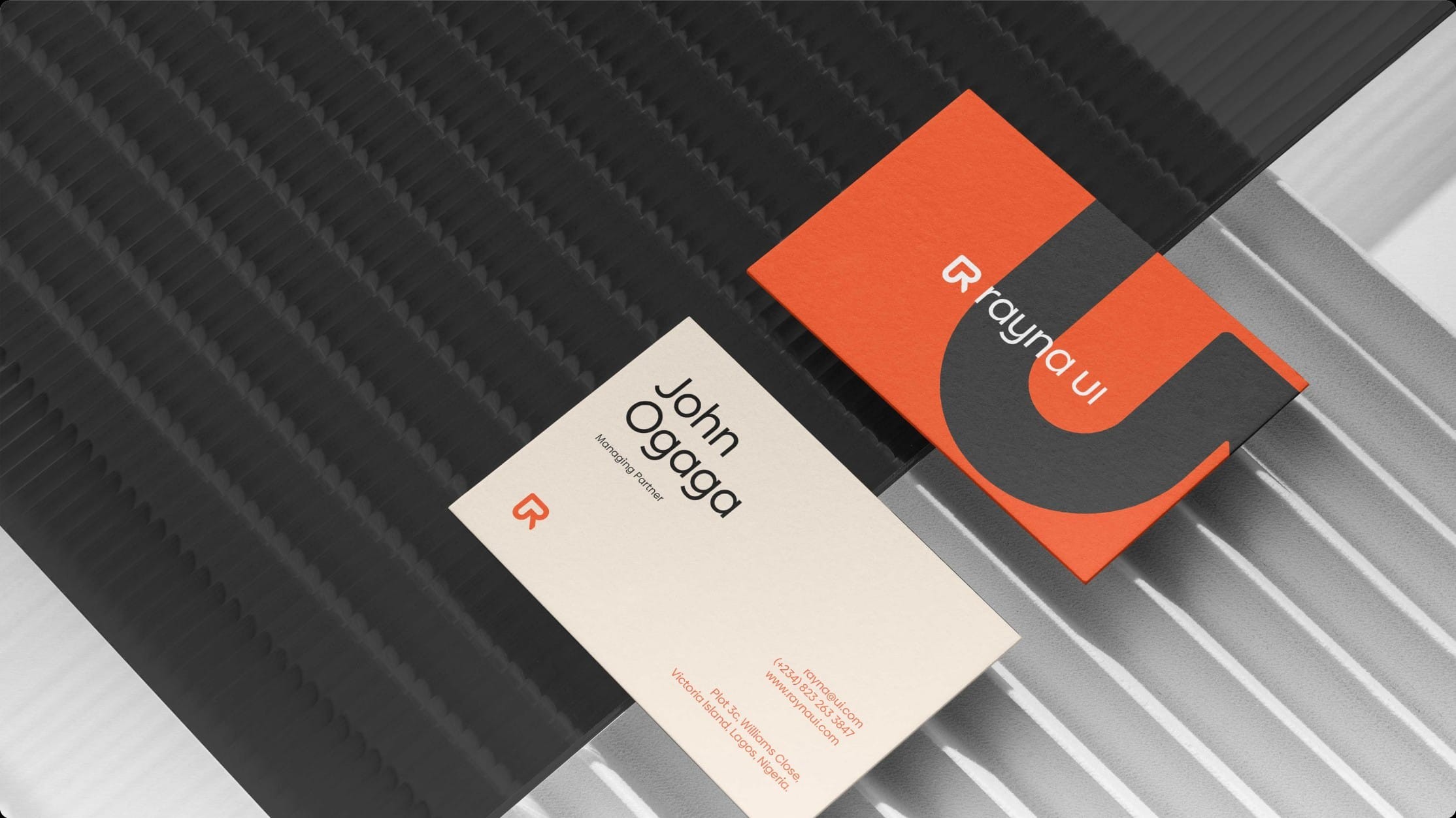 Rayna UI business cards