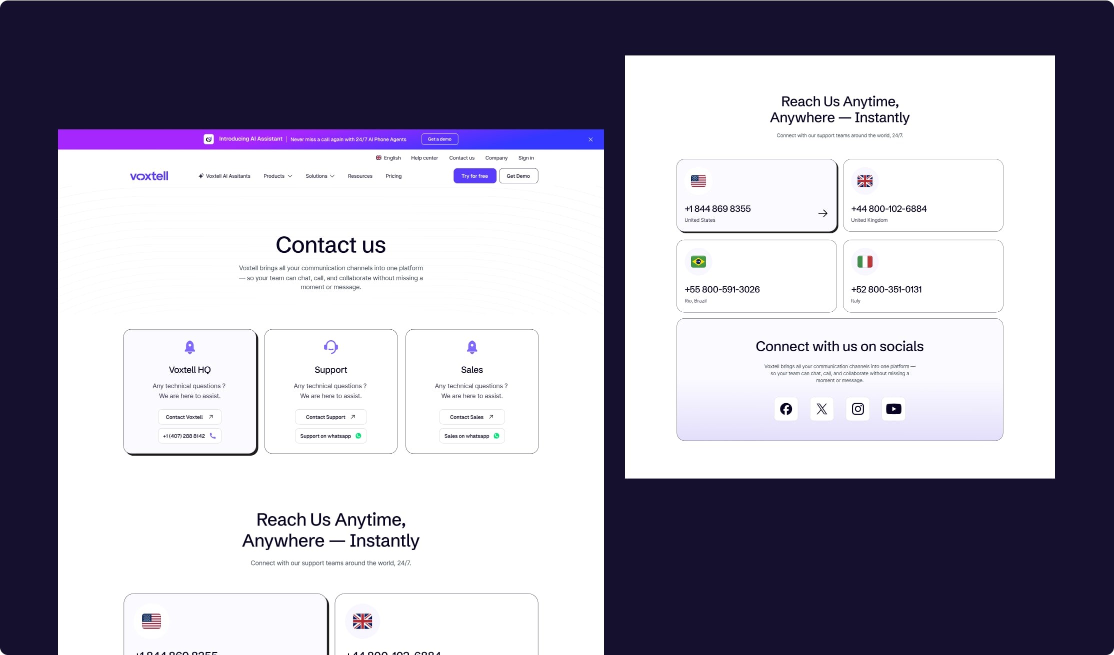 Contact page