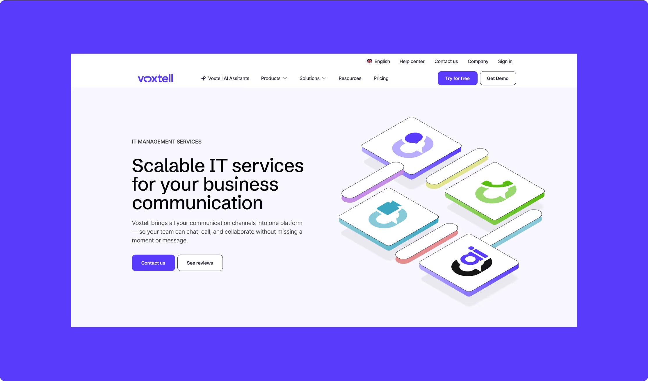 Scalable IT services page