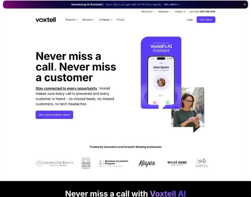 The old Voxtell homepage
